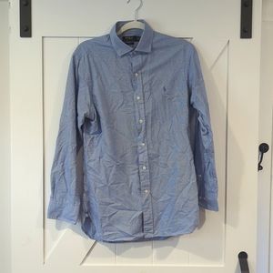 Men's Polo Ralph Lauren Blue Dress Shirt. 15 1/1" Slim Fit